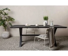Venture Design Valgomojo stalas, Rives, 200x100 cm, Juodas