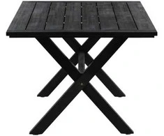Venture Design Valgomojo stalas, Rives, 200x100 cm, Juodas
