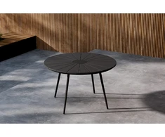 Venture Design Valgomojo stalas San Vito 120 cm juodas Polywood