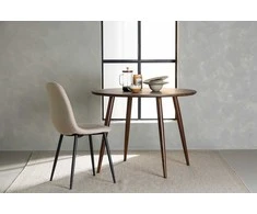 Venture Design Valgomojo stalas, Sanford, ø100x75 cm, Tamsiai rudas