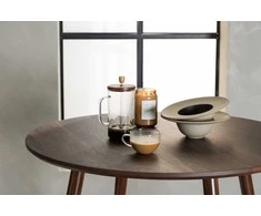Venture Design Valgomojo stalas, Sanford, ø100x75 cm, Tamsiai rudas