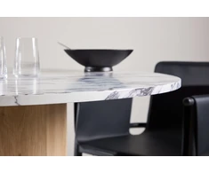 Venture Design Valgomojo stalas Tekla 120x75 cm šviesiai pilkas MDF