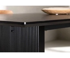 Venture Design Valgomojo stalas, Vail, 100x200 cm, Juodas