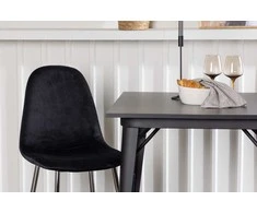 Venture Design Valgomojo stalo ir kėdžių komplektas Tempe ir Polar 80x80 cm juodas