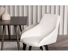 Venture Design Valgomojo stalo ir kėdžių komplektas Kaseidon ir Rosie 120x80 cm Rudas Smėlio spalvos audinys