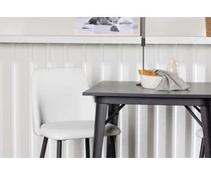 Venture Design Valgomojo stalo ir kėdžių komplektas Tempe ir Night 80x80 cm juoda ir balta