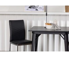 Venture Design Valgomojo stalo ir kėdžių komplektas Tempe valgomojo stalas ir Lily valgomojo kėdė 80x80 cm juoda