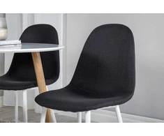Venture Design Valgomojo stalo ir kėdžių komplektas Plaza 100x75 cm, balta medžiaga
