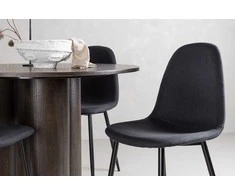 Venture Design Valgomojo stalo ir kėdžių komplektas Olivia valgomojo stalas ir Polar valgomoji kėdė Mocca ir juoda