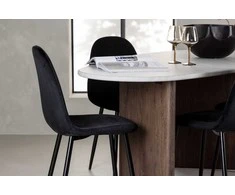 Venture Design Valgomojo stalo ir kėdžių komplektas Grönvik valgomojo stalas ir Polar valgomojo kėdė 180x75 cm ruda juoda