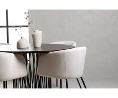Venture Design Valgomojo stalo ir kėdžių komplektas Stone ir Berit 120 cm Juoda Smėlio spalvos
