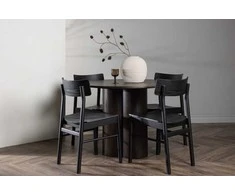 Venture Design Valgomojo stalo ir kėdžių komplektas Olivia valgomojo stalas ir Montros valgomojo kėdė 110 cm ruda