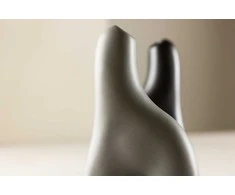 Venture Design Vaza, Aya, 16x9x4 cm, Tamsiai pilka