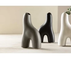 Venture Design Vaza, Aya, 16x9x4 cm, Tamsiai pilka