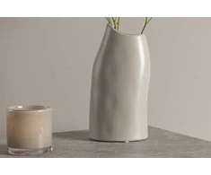 Venture Design Vaza, Ernst, 23x12x9 cm, Šviesiai pilka
