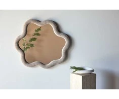 Venture Design Veidrodis Kungsbacka 70x70 cm Smėlio spalvos