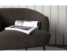 Fotelis Venture Design Vieno sėdynės sofa, Derry, 79x68.5x70 cm, Tamsiai pilka