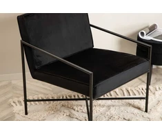 Venture Design Vieno vieta sofa, Rakel, 65x78x66 cm, Juoda