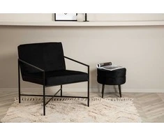 Venture Design Vieno vieta sofa, Rakel, 65x78x66 cm, Juoda