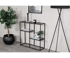 Venture Design Žema juoda plieninė knygų spinta Staal