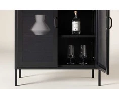 Venture Design Žemas spintelė, Misha, 80x101.5 cm, Juoda