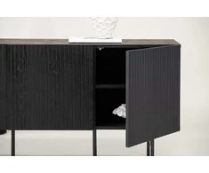 Venture Design Žemas spintelės saugojimas, Björkön, 150x75 cm, Juoda