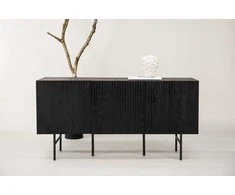 Venture Design Žemas spintelės saugojimas, Björkön, 150x75 cm, Juoda