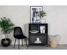 Venture Design Žemas spintelis, Bakal, 80x40x100 cm, Juoda
