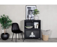 Venture Design Žemas spintelis, Bakal, 80x40x100 cm, Juoda
