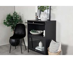 Venture Design Žemas spintelis, Bakal, 80x40x100 cm, Juoda
