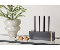 Venture Design Žvakidė, Fjällberget, 25x25x6 cm, Juoda