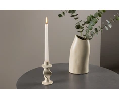 Venture Design Žvakidė, Garbė, D2xW6xH12 cm, kreminė