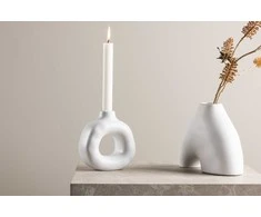 Venture Design Žvakidė, Judi, 13x6x13 cm, Balta