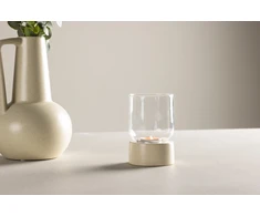 Venture Design Žvakidė, Vica, D8xH12xB8 cm, rusvai gelsvas