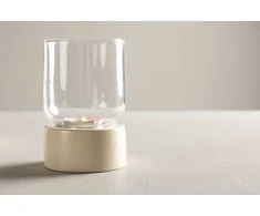 Venture Design Žvakidė, Vica, D8xH12xB8 cm, rusvai gelsvas