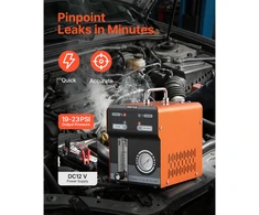 Vevor Automobilinis dūmų mašina nuotėkio detektorius 23.8x16x21 cm Juoda Oranžinė Plienas