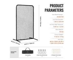 Vevor beisbolo saugos ekranas 213x122 cm