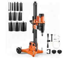 Vevor Deimantinis gręžimo staklinis įrenginys, gręžimo galia 20-305 mm, su 12 grąžtų, 3000 W (maks. 3500 W), 1000/550 aps./min