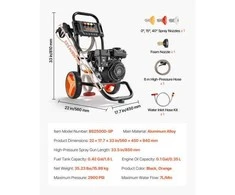 Vevor 2900 PSI slėginis ploviklis