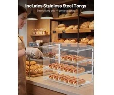 Vevor Kepinių vitrininė spintelė, 3 aukštų