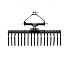 Vevor 127 cm kraštovaizdžio grėblys, 17 plieninių dantų