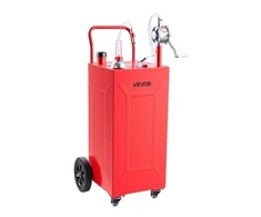 Vevor Kuro vežimėlis 132.5 l, anglinio plieno, su rankiniu siurbliu, 4 ratukai, raudonas