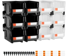 VEVOR Plastikinės sandėliavimo dėžutės 37.7 x 21.5 x 18 cm