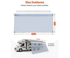 VEVOR RV tentinė saulės užuolaida 2 x 4,3 m