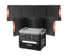 Vevor Nešiojama saulės jėgainė 2400W su 2160Wh baterija