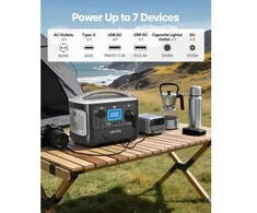 Vevor Nešiojama 600W elektros stotis su LiFePO4 akumuliatoriumi