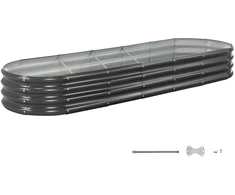 Vevor Pakelta lysvė, 240x60x29 cm, tamsiai pilka, metalas