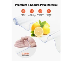 VEVOR Skaidri PVC užuolaida sandeliams