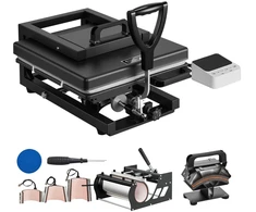 VEVOR Hibridinis šilumos presas 380 x 380 mm, 8-in-1