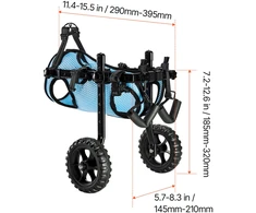 VEVOR Neįgalų šunų vežimėlis iki 10 kg